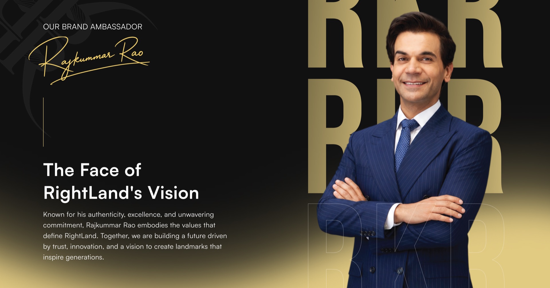 Rajkummar Rao - RightLand Brand Ambassador